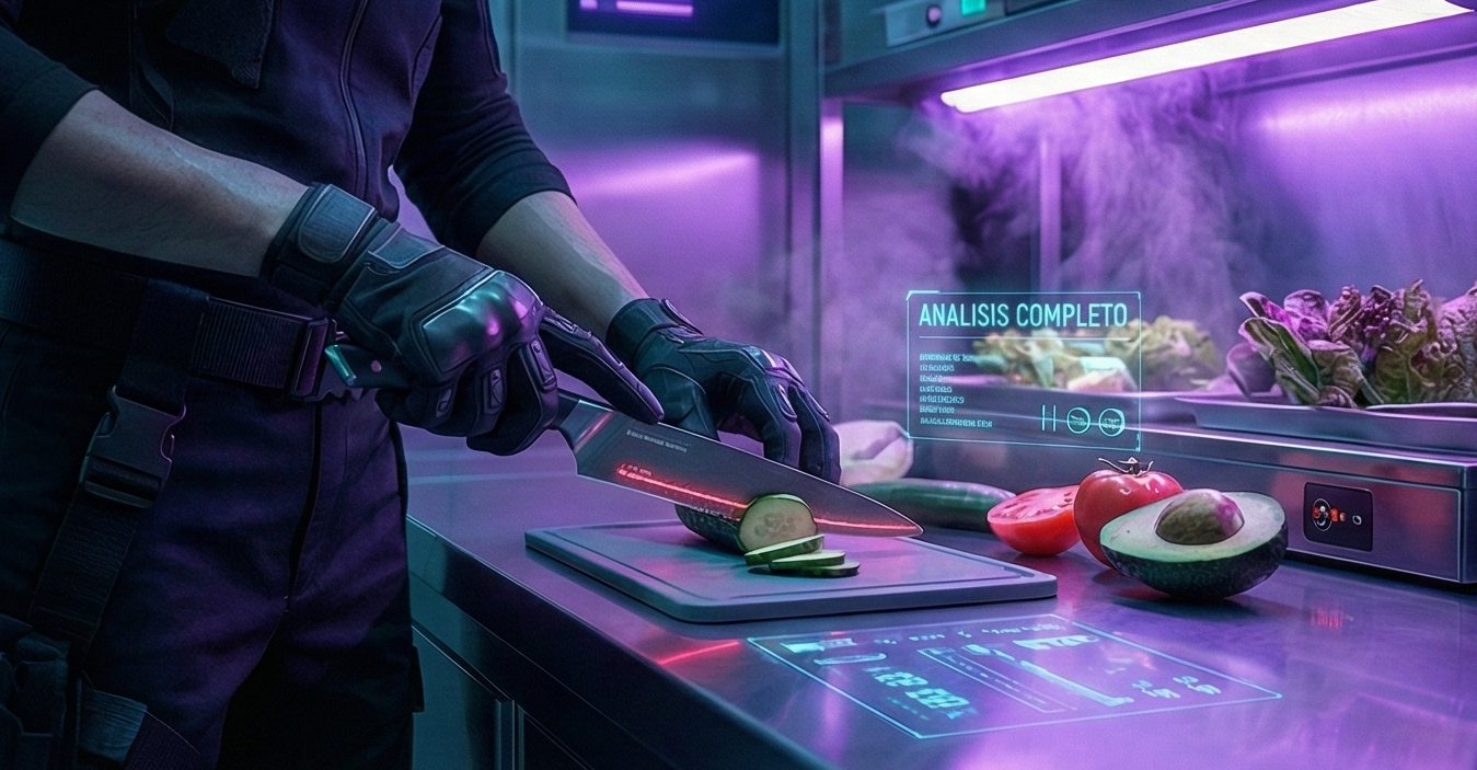 Plato de comida con estética visual impactante